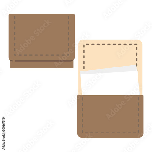 革製の名刺入れのイラスト