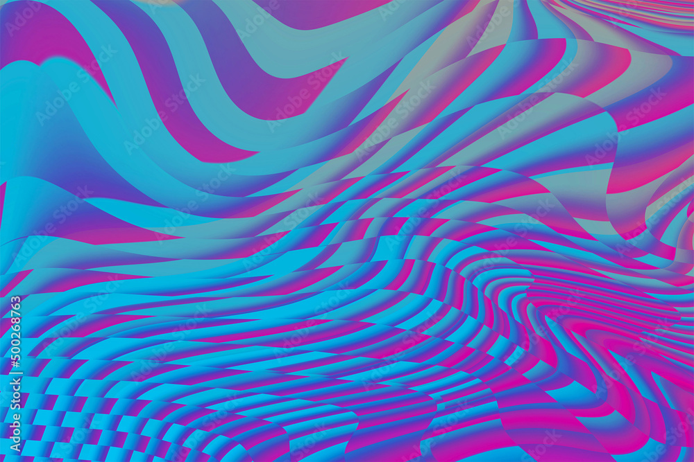 Vivid Bright Abstract Backgrounds with Distorted Lines