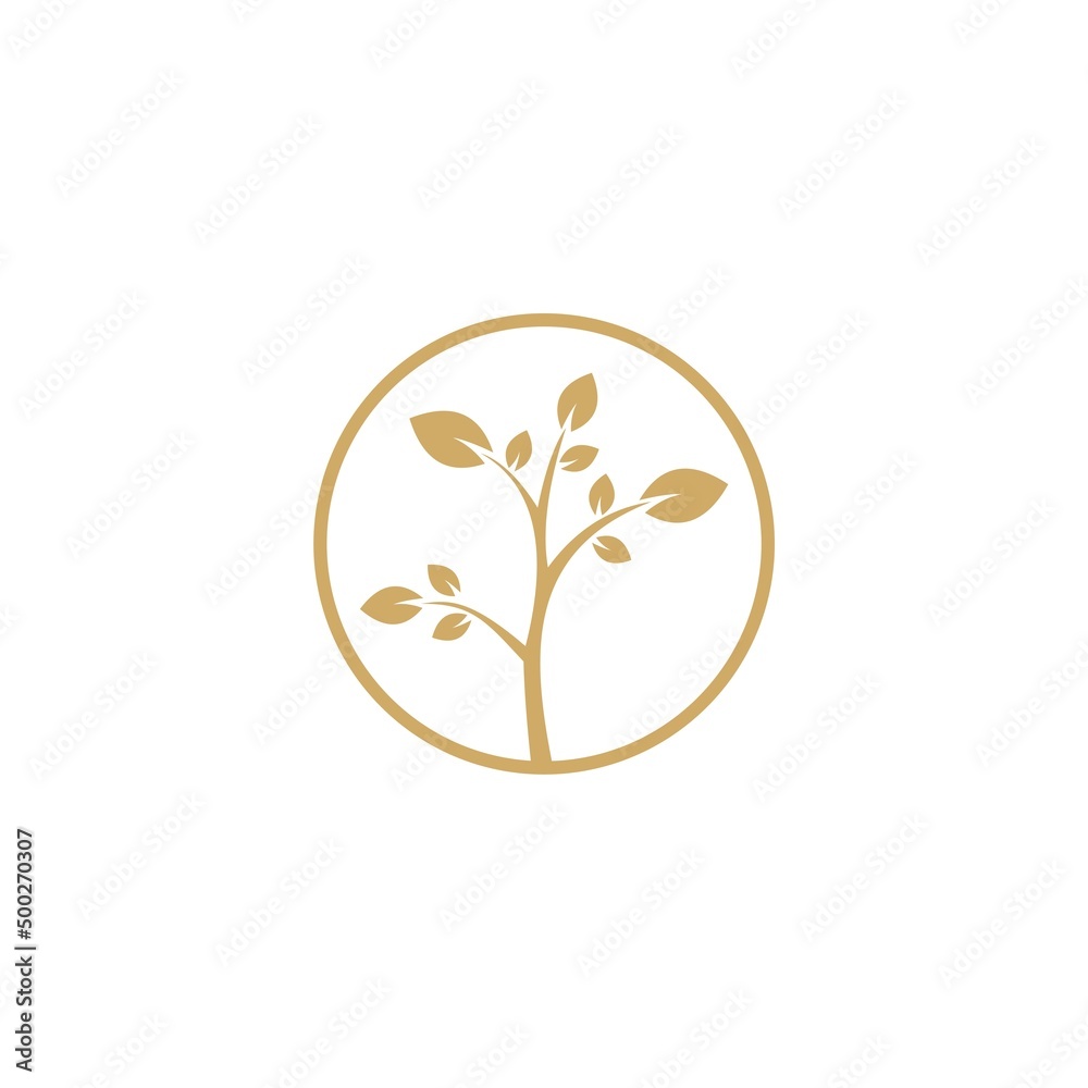 Tree vector icon. Nature tree vector illustration logo design.