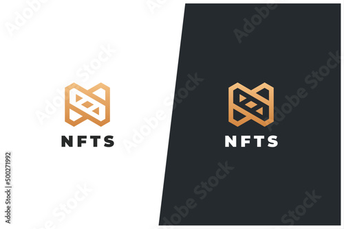 N Letter Monogram Vector Logo NFTS Concept Design	
