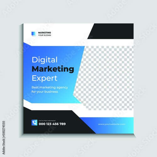 Corporate business marketing social media post or banner template Vector