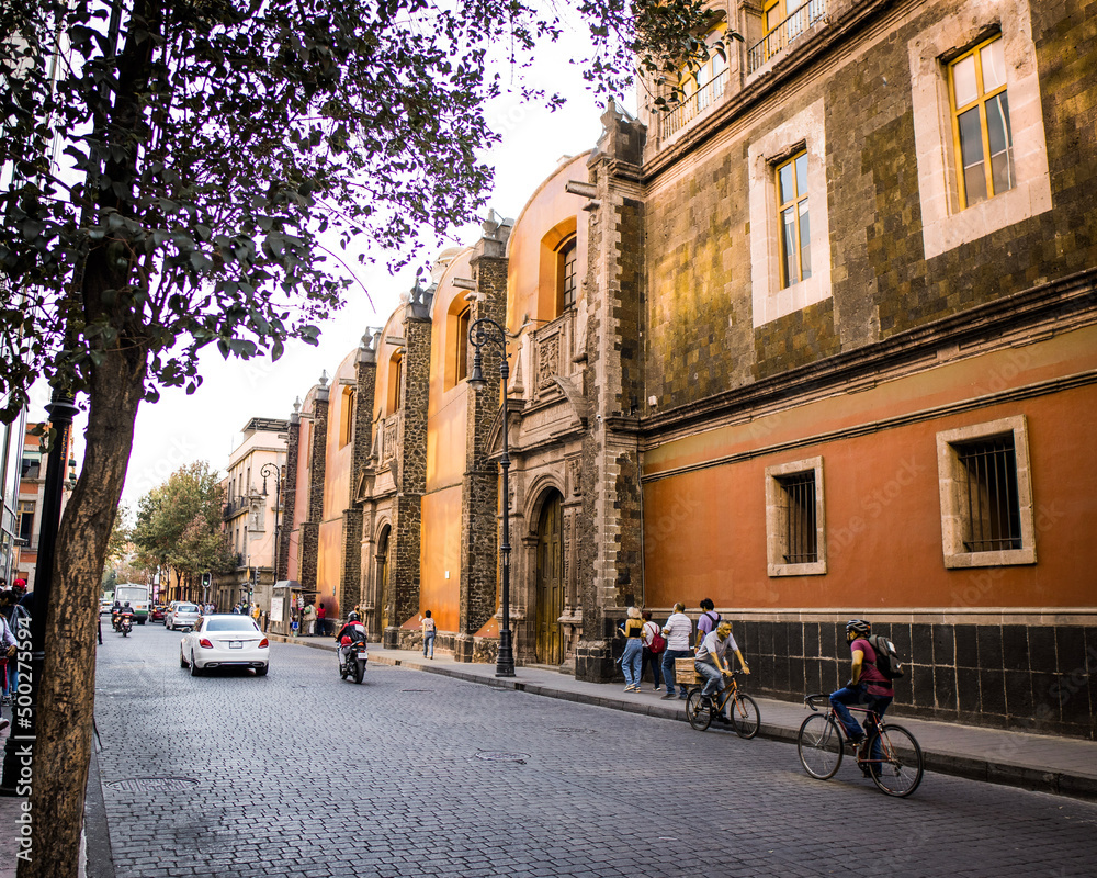 Old Street in Mexico City