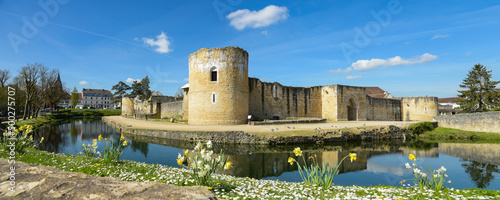 View on the castle of Brie Comte Robert and its ramparts