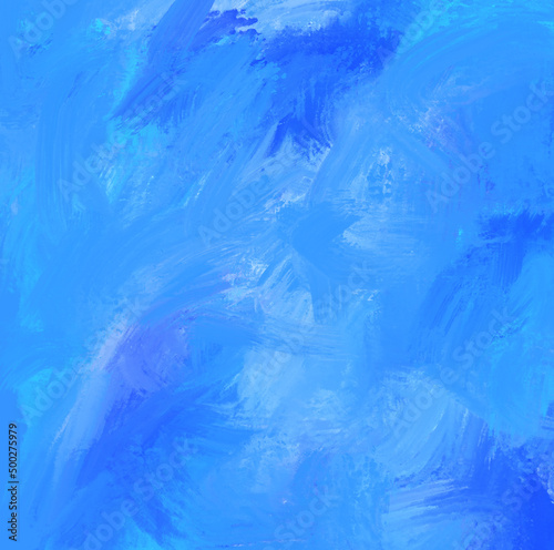 Blue oil painting stroke brush artistic background