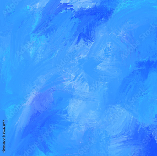 Wallpaper Mural Blue oil painting stroke brush artistic background Torontodigital.ca