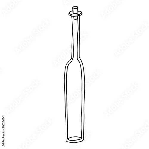 Bottle sign. Wicca and pagan tradition. Hand drawn vector element