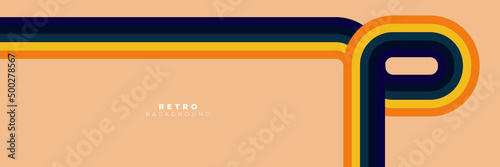 Abstract simple retro style with stripes 1970 background design Vector illustration