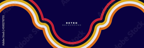 Abstract simple retro style with stripes 1970 background design Vector illustration