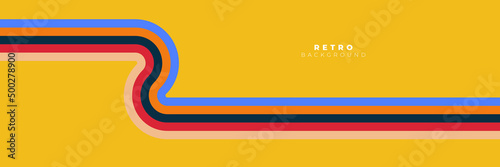Abstract simple retro style with stripes 1970 background design Vector illustration