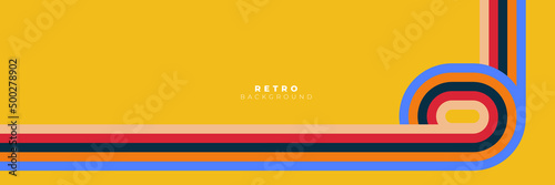 Abstract simple retro style with stripes 1970 background design Vector illustration