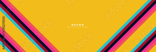 Abstract simple retro style with stripes 1970 background design Vector illustration
