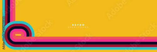 Abstract simple retro style with stripes 1970 background design Vector illustration