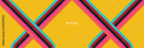 Abstract simple retro style with stripes 1970 background design Vector illustration