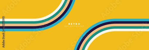 Abstract simple retro style with stripes 1970 background design Vector illustration