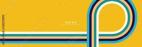 Abstract simple retro style with stripes 1970 background design Vector illustration