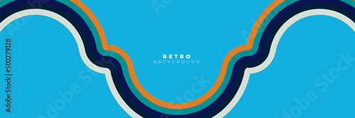 Abstract simple retro style with stripes 1970 background design Vector illustration