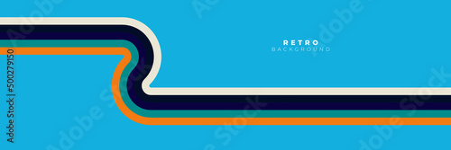 Abstract simple retro style with stripes 1970 background design Vector illustration