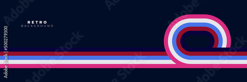 Abstract simple retro style with stripes 1970 background design Vector illustration