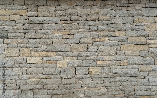 Wall of large and small stones