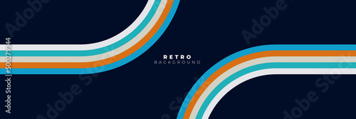 Abstract simple retro style with stripes 1970 background design Vector illustration