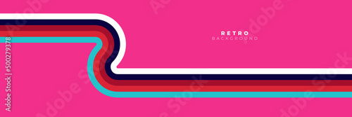 Abstract simple retro style with stripes 1970 background design Vector illustration