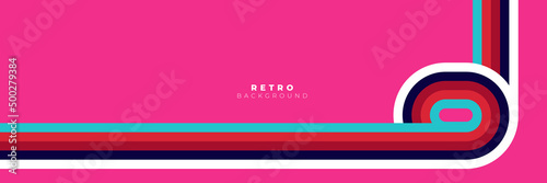 Abstract simple retro style with stripes 1970 background design Vector illustration