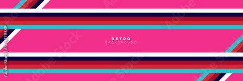 Abstract simple retro style with stripes 1970 background design Vector illustration