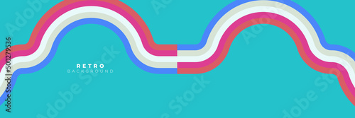 Abstract simple retro style with stripes 1970 background design Vector illustration