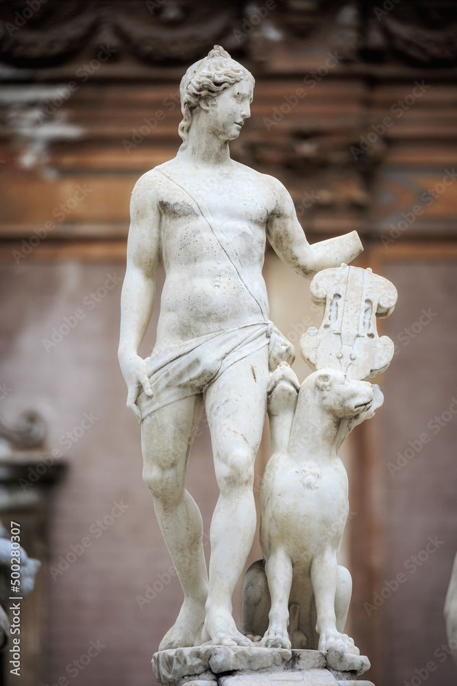 Obraz premium Historical Classical Old Town of Palermo on Sicily in Italy, Europe
