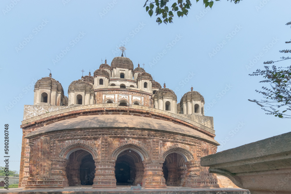 Krishna Chandra temple of Kalna, West Bengal, India - It is one of oldest temples of at Kalna with terracotta art works on the temple walls.