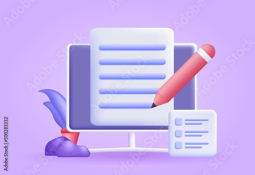 Copywriting 3d icon