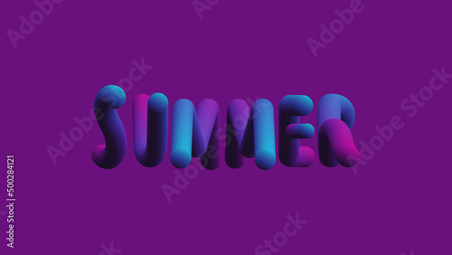 Summer word big letters with gradient