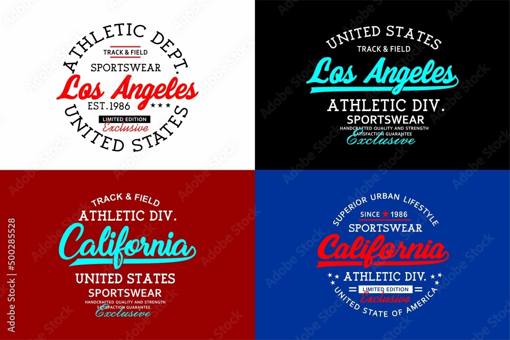 Los Angeles. California typography design vector to print on t-shirts