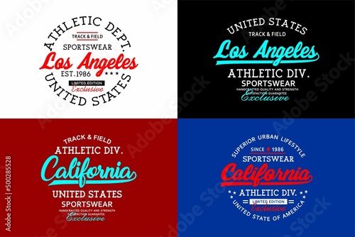 Los Angeles. California typography design vector to print on t-shirts