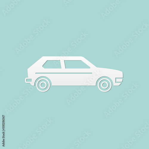 abstract background for car side view, paper cut, vector illustrations