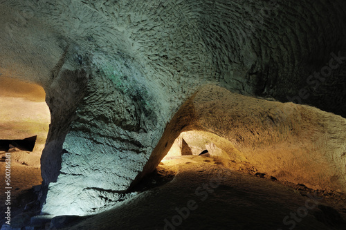 The caves of Beit Guvrin in Israel - the underground city of ancient people photo