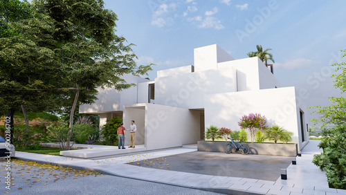 Modern home entrance