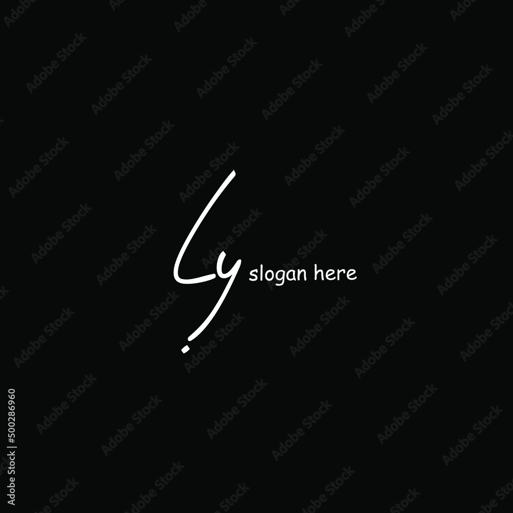 Initial Letter Ly Logo - Handwritten Signature Logo Initial Letter Ly Logo - Handwritten Signature Logo