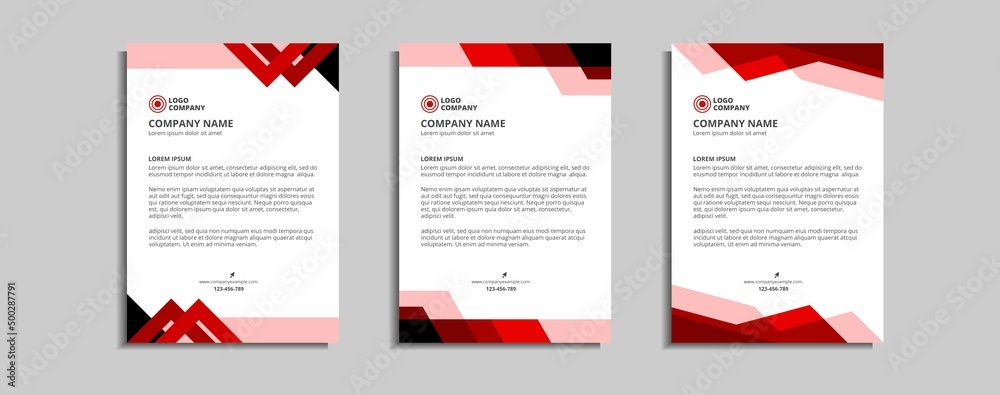 modern corporate letterhead template design