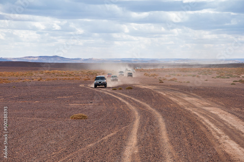 4x4 convoy in the desert