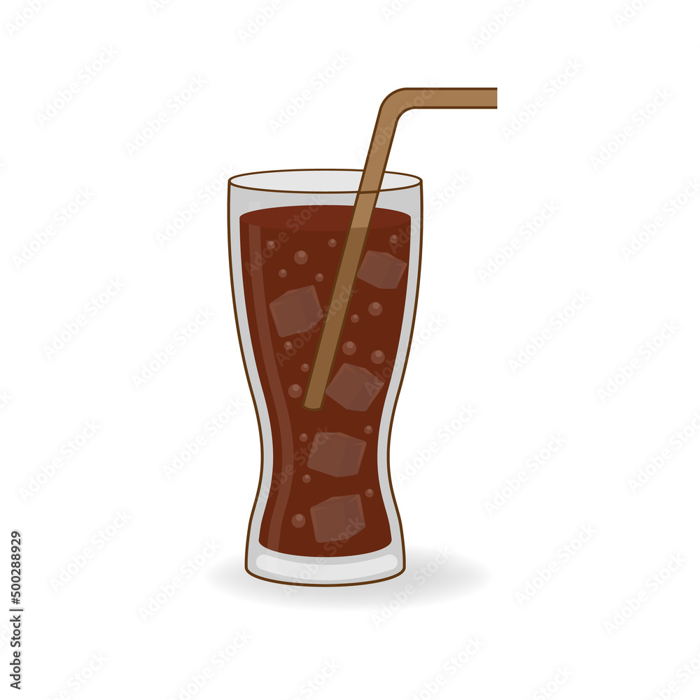 Cola vector graphic cartoon clipart, vector