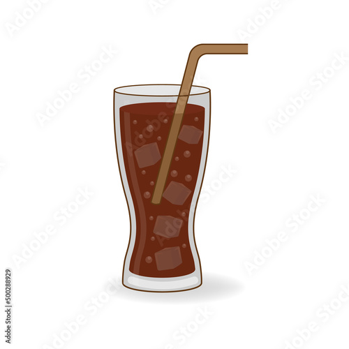Obraz na płótnie Cola vector graphic cartoon clipart, vector w salonie