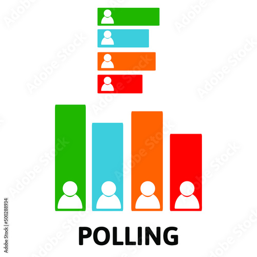 Exit polling icon design. vector illustration. Polling icon set. 