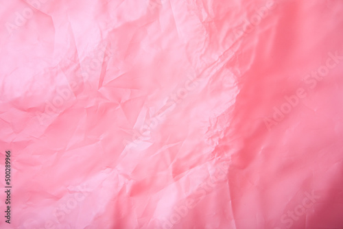 Crumpled recycle pink paper background - Pink paper crumpled texture - Image