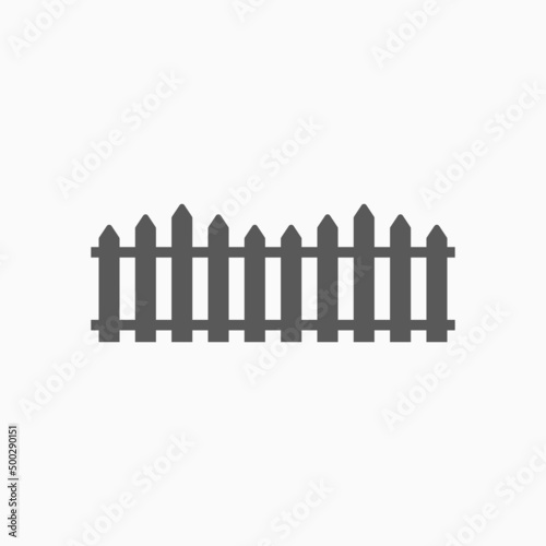 fence icon, picket vector, grate illustration