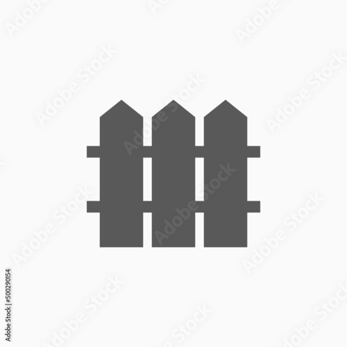 fence icon, picket vector, grate illustration