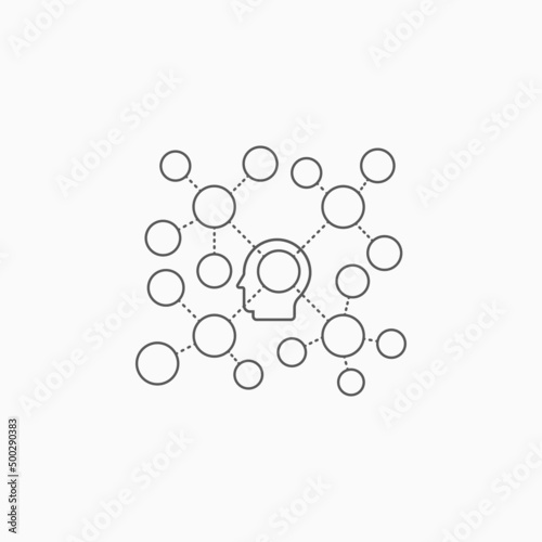 mind map icon, infographic vector