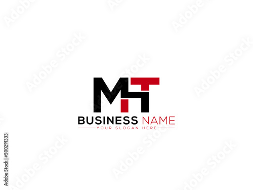 Modern MT Logo Image, Creative Mt tm Logo Letter Vector Icon Design For Your Simple Business
