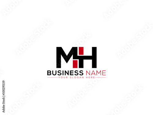 Modern MH Logo Image, Creative Mh hm Logo Letter Vector Icon Design For Your Simple Business