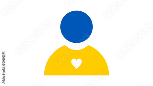 Flag of Ukraine vector design. Pease for Ukraine